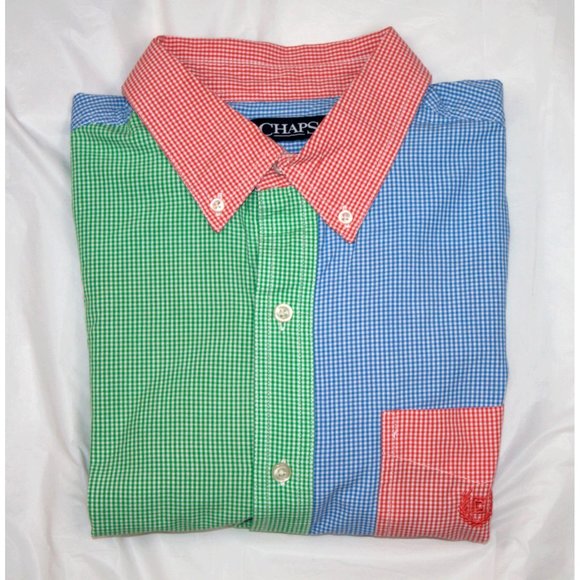 Chaps Mens Long Sleeve Button Down Shirt Size Medium - Picture 6 of 8